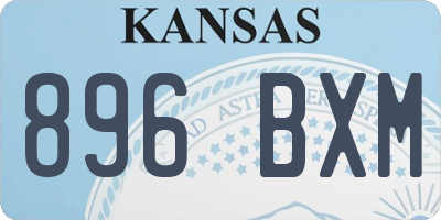 KS license plate 896BXM