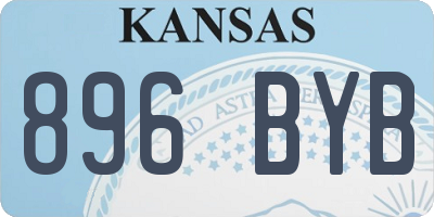 KS license plate 896BYB