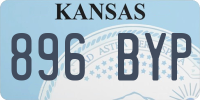 KS license plate 896BYP