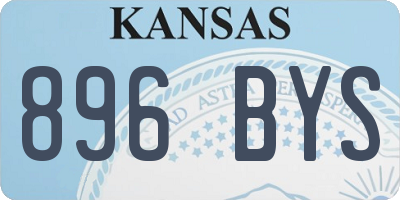 KS license plate 896BYS