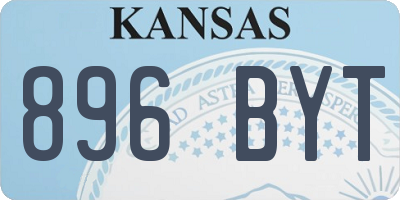 KS license plate 896BYT