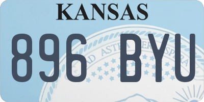 KS license plate 896BYU