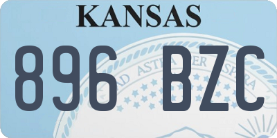 KS license plate 896BZC