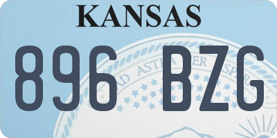 KS license plate 896BZG