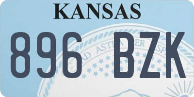 KS license plate 896BZK