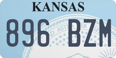 KS license plate 896BZM