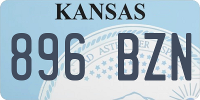 KS license plate 896BZN