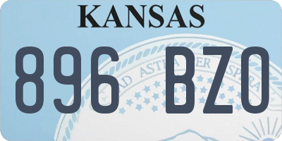 KS license plate 896BZO