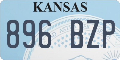 KS license plate 896BZP