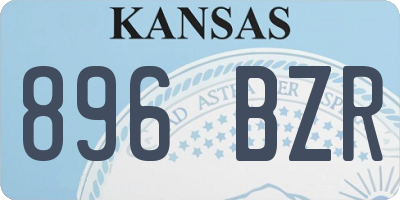 KS license plate 896BZR