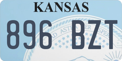 KS license plate 896BZT