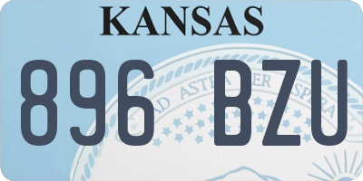 KS license plate 896BZU
