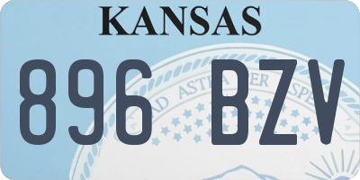 KS license plate 896BZV