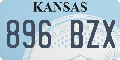 KS license plate 896BZX