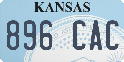 KS license plate 896CAC