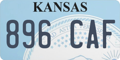 KS license plate 896CAF
