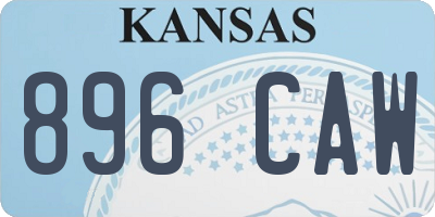 KS license plate 896CAW