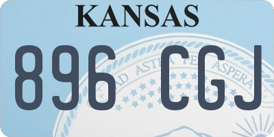 KS license plate 896CGJ