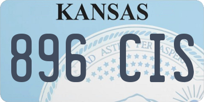 KS license plate 896CIS