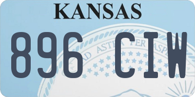 KS license plate 896CIW
