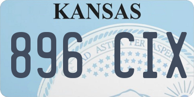 KS license plate 896CIX
