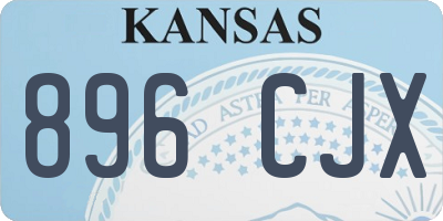 KS license plate 896CJX