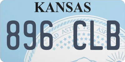 KS license plate 896CLB