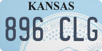 KS license plate 896CLG