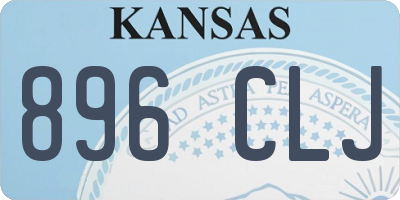 KS license plate 896CLJ