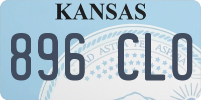 KS license plate 896CLO