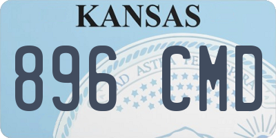 KS license plate 896CMD