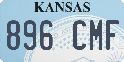 KS license plate 896CMF