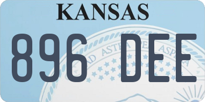 KS license plate 896DEE