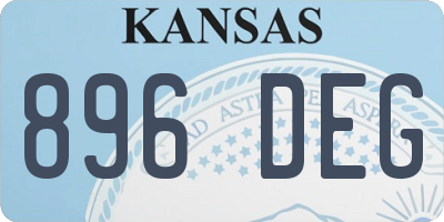 KS license plate 896DEG