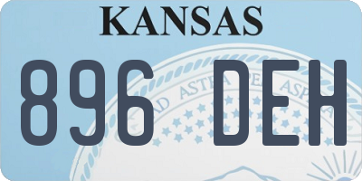 KS license plate 896DEH