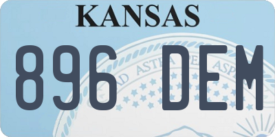 KS license plate 896DEM