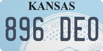 KS license plate 896DEO