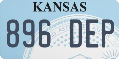 KS license plate 896DEP
