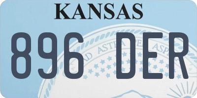 KS license plate 896DER
