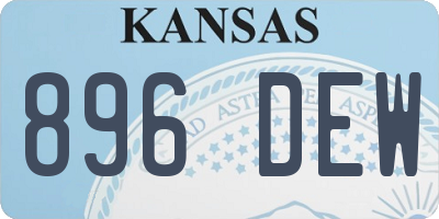 KS license plate 896DEW