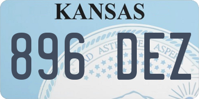 KS license plate 896DEZ