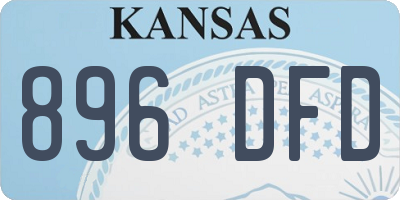KS license plate 896DFD