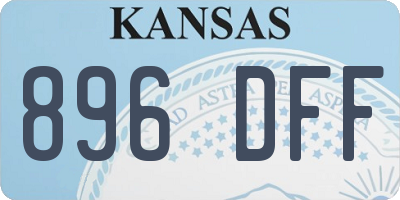 KS license plate 896DFF