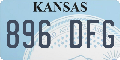 KS license plate 896DFG