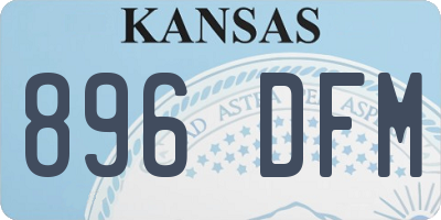 KS license plate 896DFM