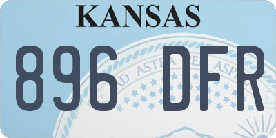 KS license plate 896DFR