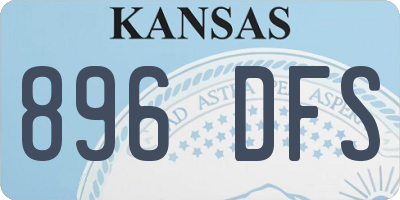 KS license plate 896DFS