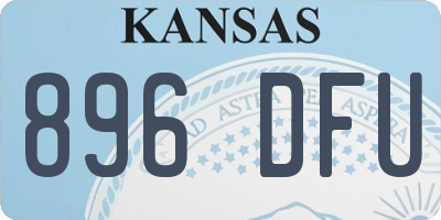 KS license plate 896DFU