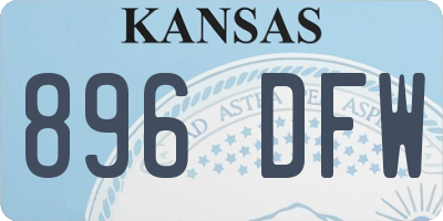 KS license plate 896DFW