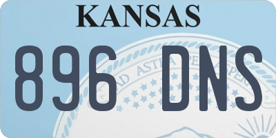 KS license plate 896DNS
